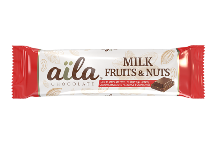 Aila Chocolate - Products - Milk Fruits Nuts