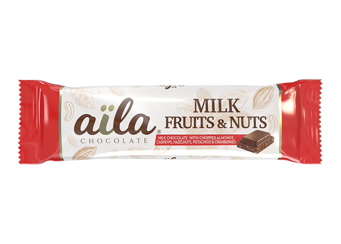 Aila Chocolate - Products - Milk Fruits Nuts